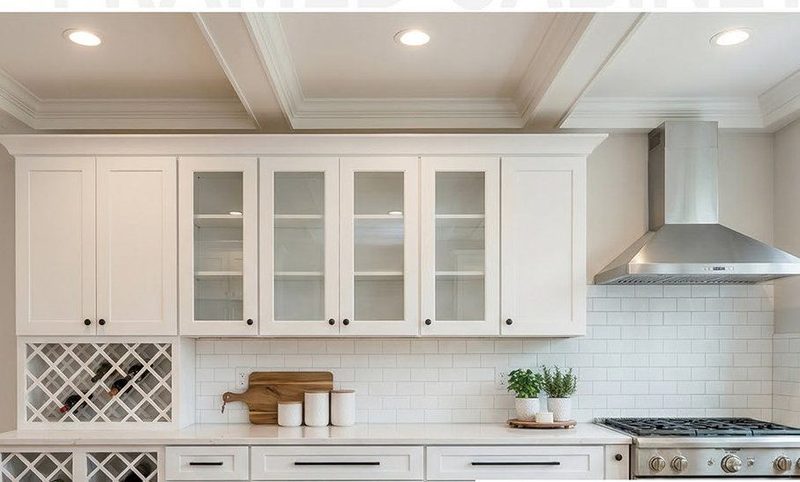 White Shaker kitchen cabinets in a finished kitchen